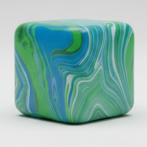 Squeeze Cube | Blue Green Swirl | Toylandeu™
