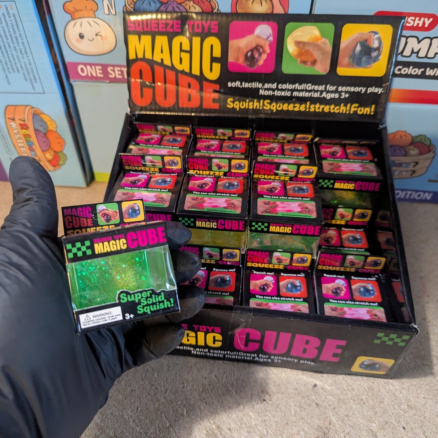 Mini Glitter Cube | Green Translucent | Toylandeu™