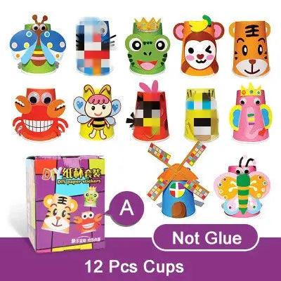 DIY Paper Cups Craft Kit For Kids With Colorful Stickers - ToylandEU™