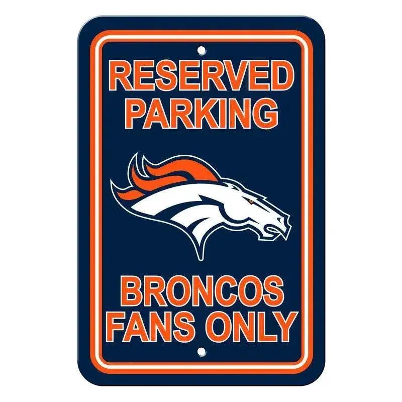 Denver Broncos Reserved Parking Sign 12x18 Plastic Colorado - ToylandEU™