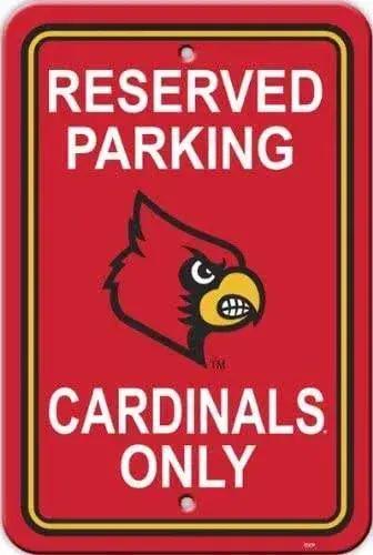 Louisville Cardinals Reserved Parking Sign 12x18 Plastic - ToylandEU™