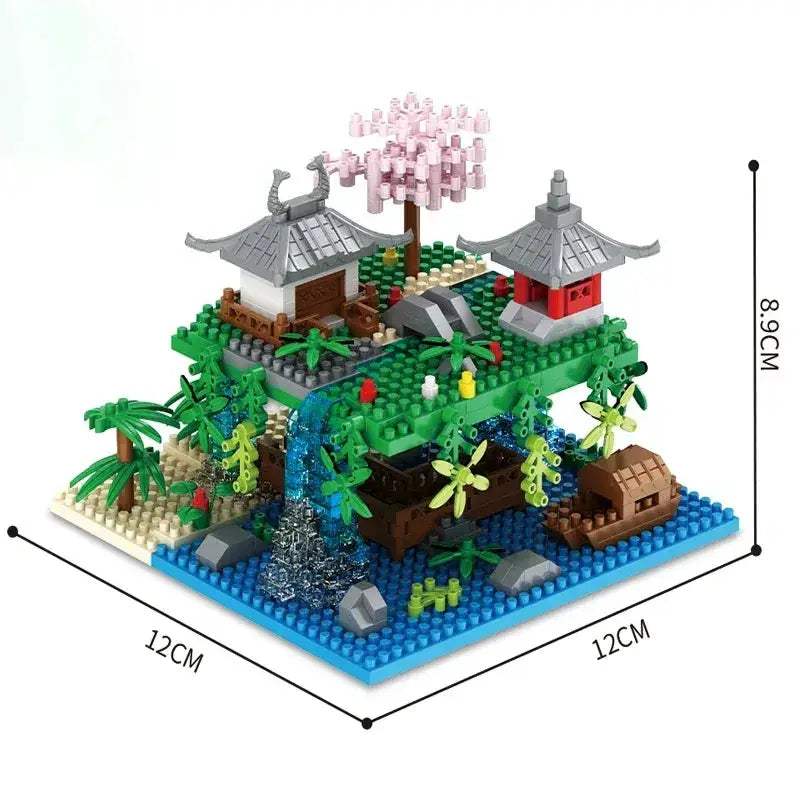 Peach Blossom Pond ABS Building Blocks for Creative Office Decor - ToylandEU