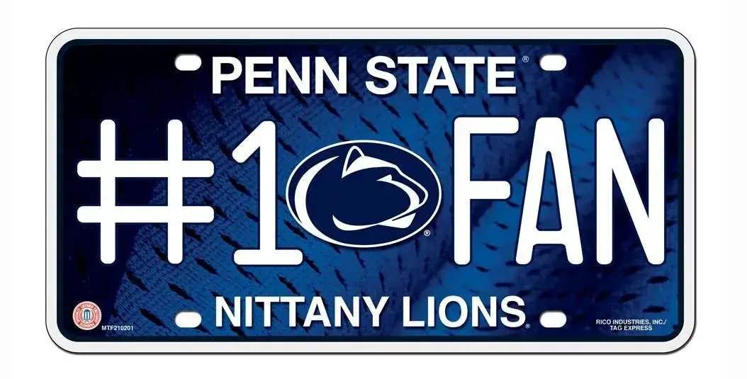 Penn State Nittany Lions Aluminum License Plate No 1 Fan - ToylandEU™
