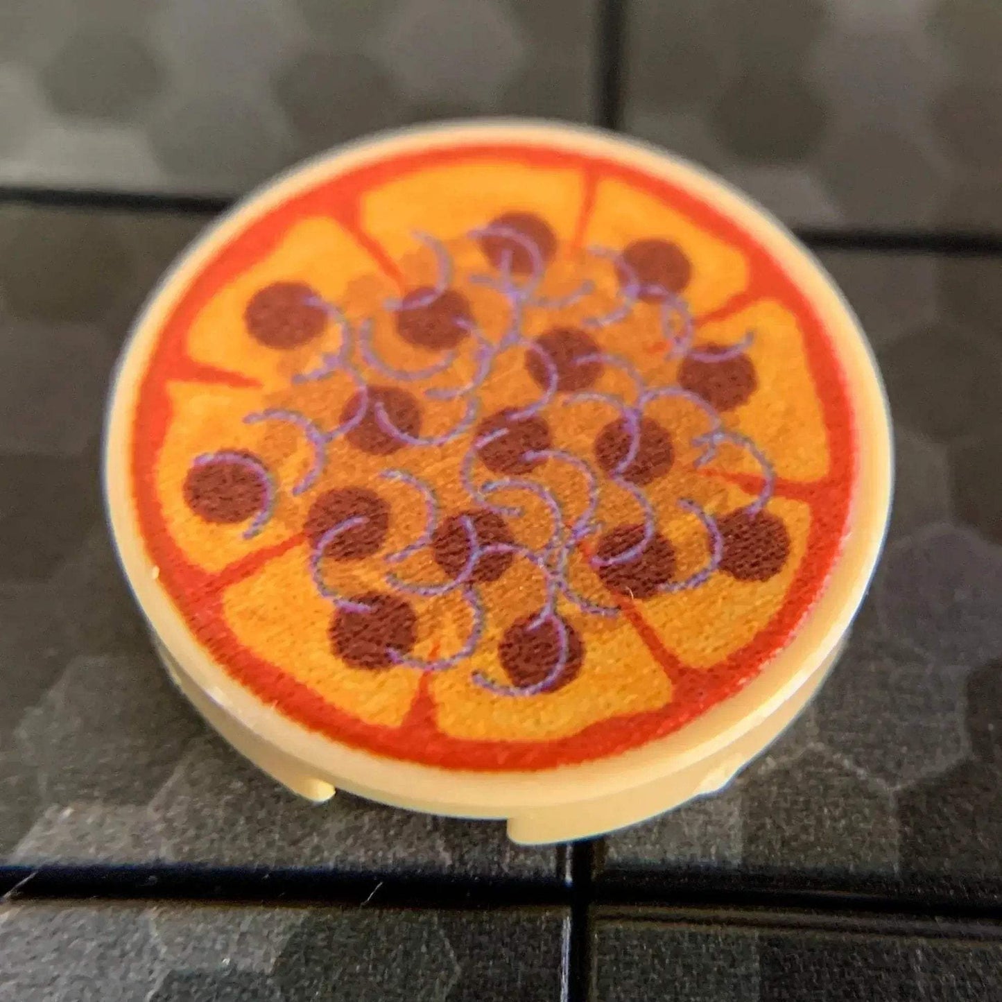 Pepperoni Pizza On LEGO Tile 2x2 Round Custom Print Set - ToylandEU