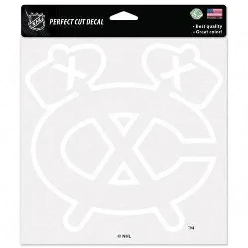 Chicago Blackhawks 8x8 Perfect Cut White Vinyl Decal - ToylandEU™