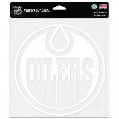 Edmonton Oilers 8x8 White Vinyl Perfect Cut Premium Decal - ToylandEU™