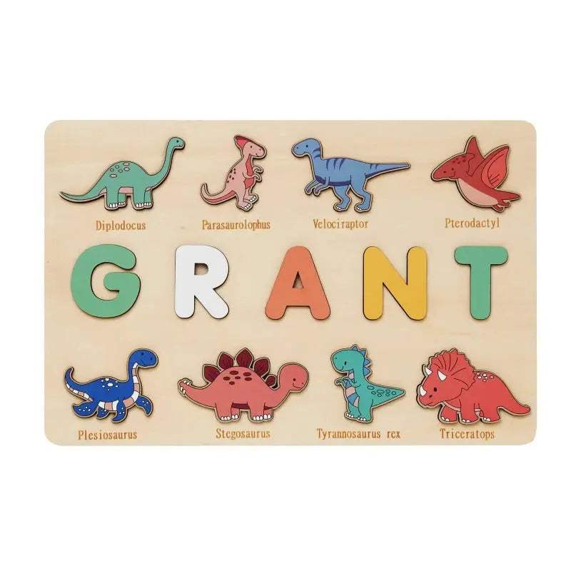 Personalized Wooden Name Puzzle for Babies Montessori Educational Toy - ToylandEU