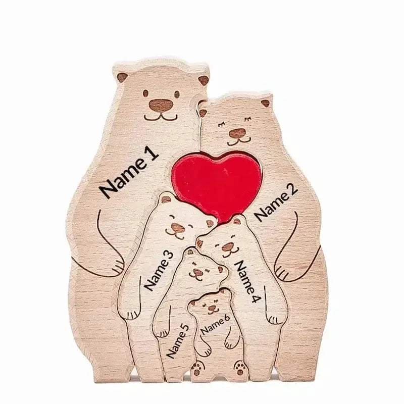 Personalized Wooden Puzzle With Custom Name Family Gift - ToylandEU