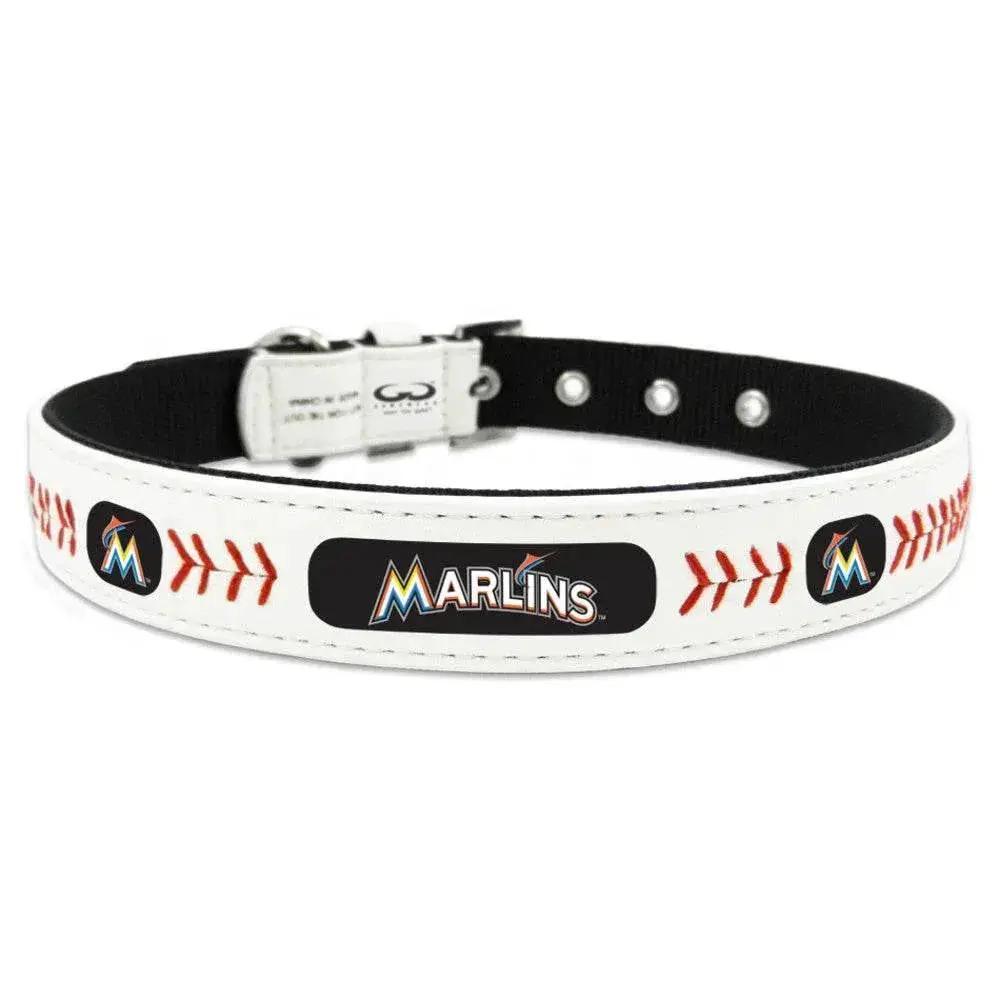 Miami Marlins Pet Collar Leather Baseball Lace Small - ToylandEU™
