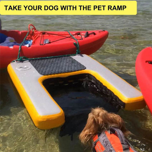 Pet Dog Ramp Floating Platform Inflatable Pup Plank For Water Fun - ToylandEU
