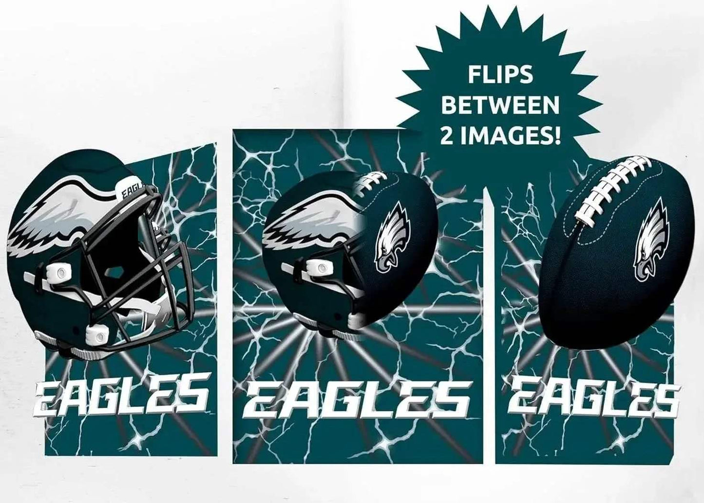 Philadelphia Eagles 3D Art Print 12x16 Lightning Flip - ToylandEU™