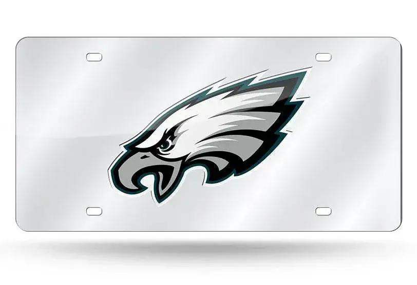 Philadelphia Eagles Laser Cut Silver License Plate for Car - ToylandEU™