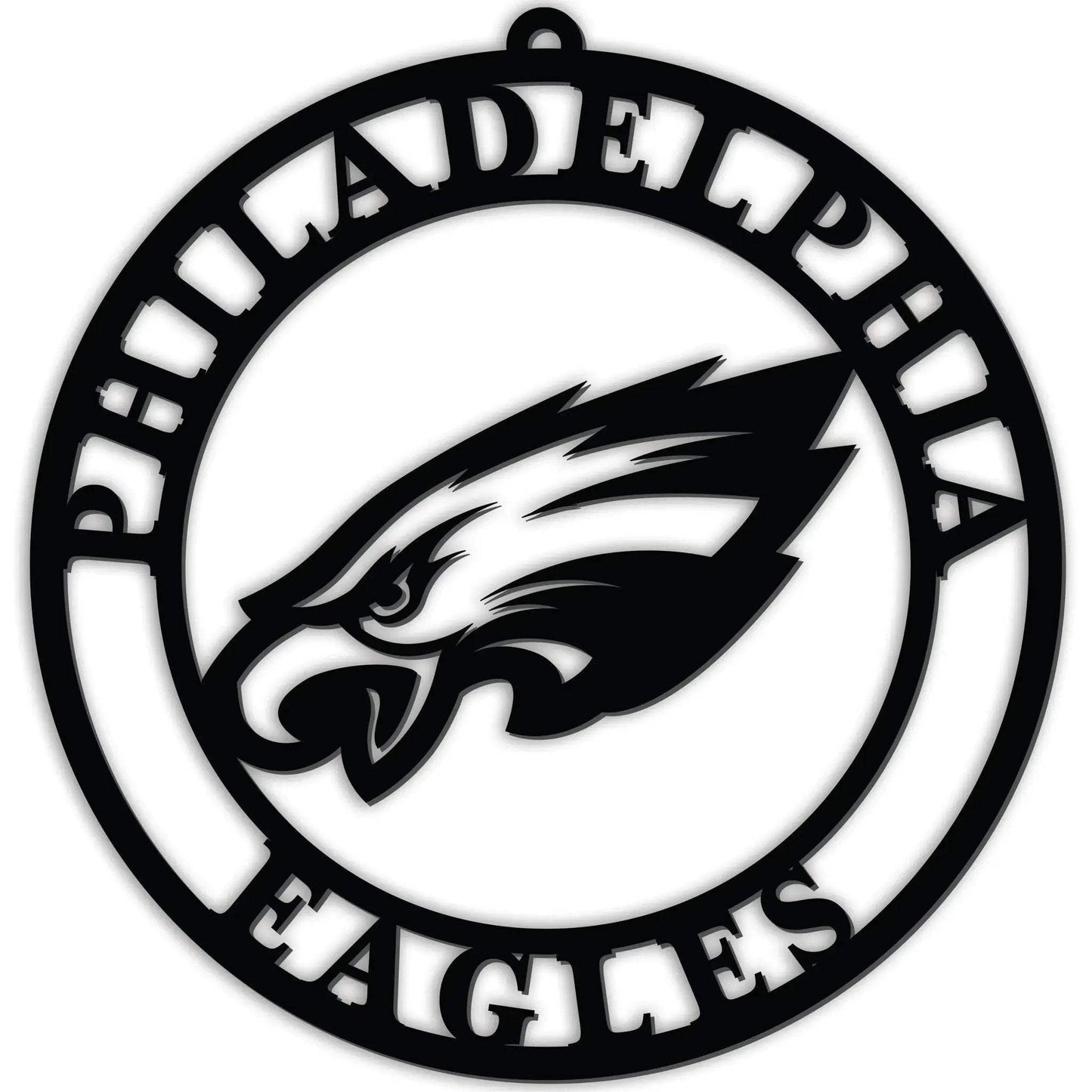 Philadelphia Eagles Sign Door Hanger 16 Inch Black PVC - ToylandEU™