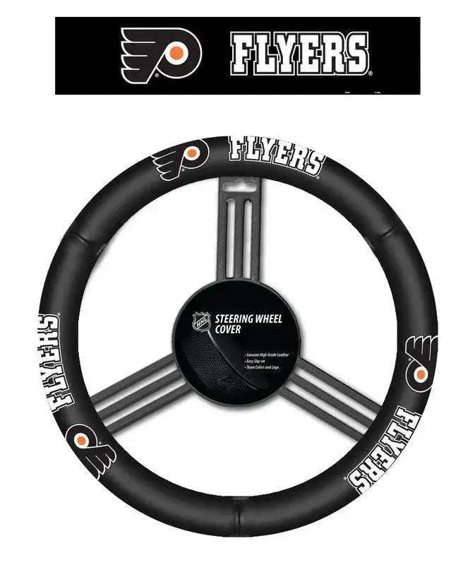 Philadelphia Flyers Steering Wheel Cover Leather Premium - ToylandEU