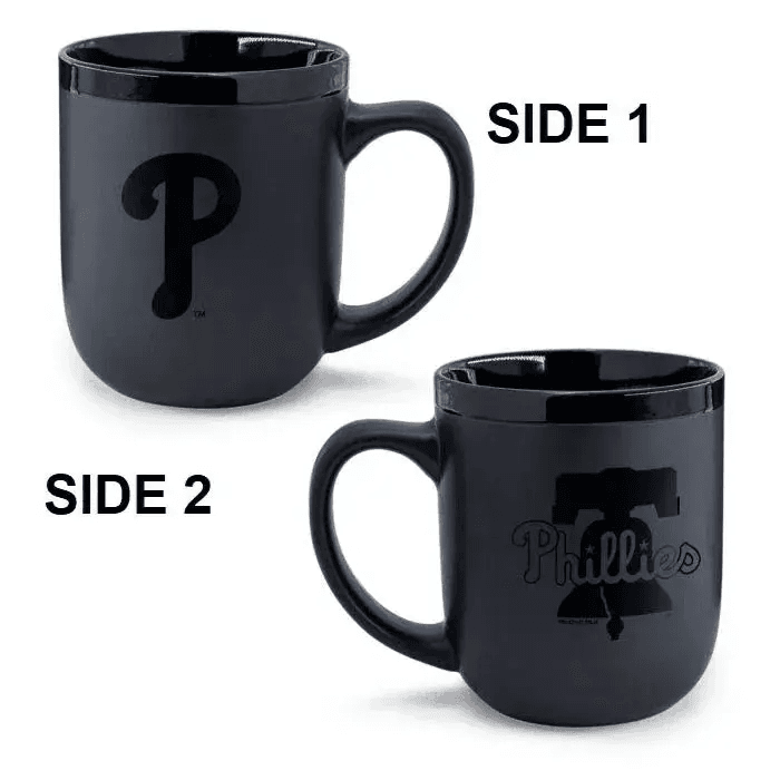 Philadelphia Phillies Matte Black Coffee Mug 17oz Ceramic - ToylandEU™