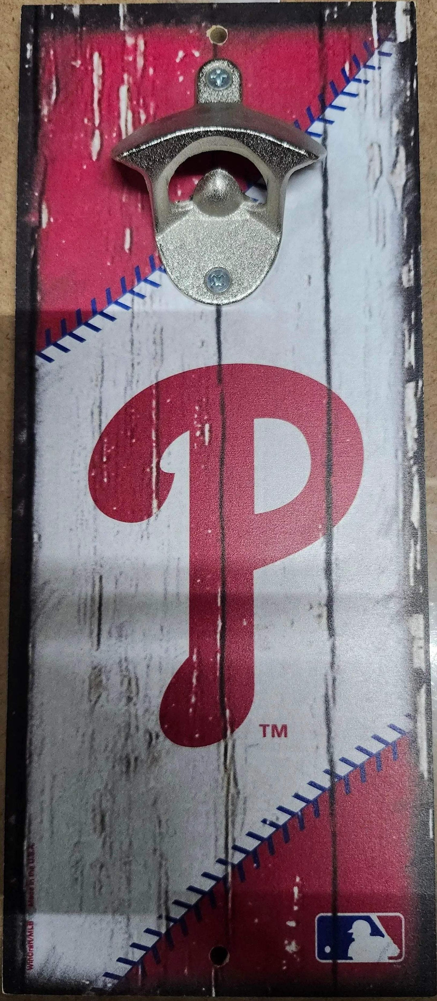 Philadelphia Phillies Wood Sign Bottle Opener Mountable - ToylandEU™