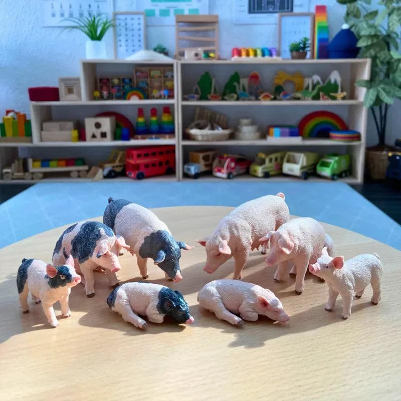 Pig Farm Animal Figures 8 Pieces Mini PVC Toylandeu™