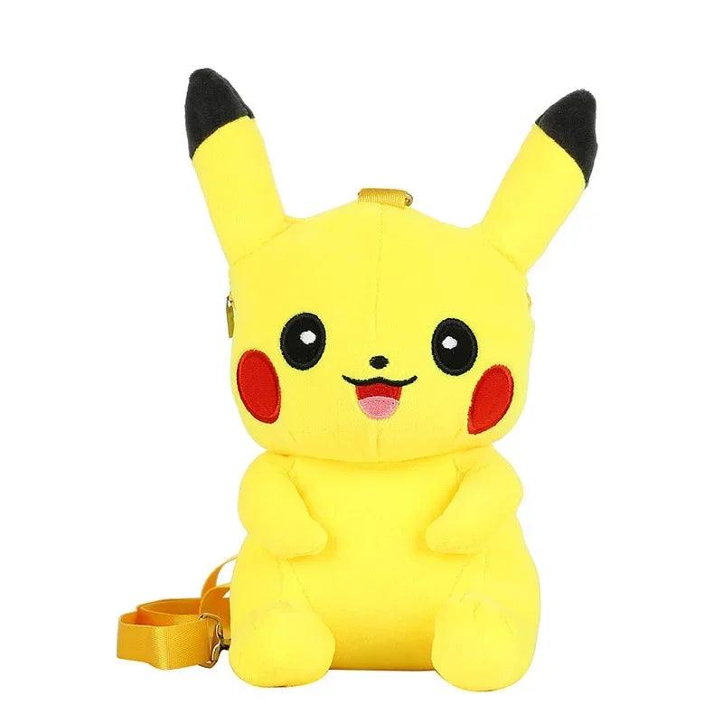 Pikachu Plush Backpack Cute Anime Style For Girls 30cm