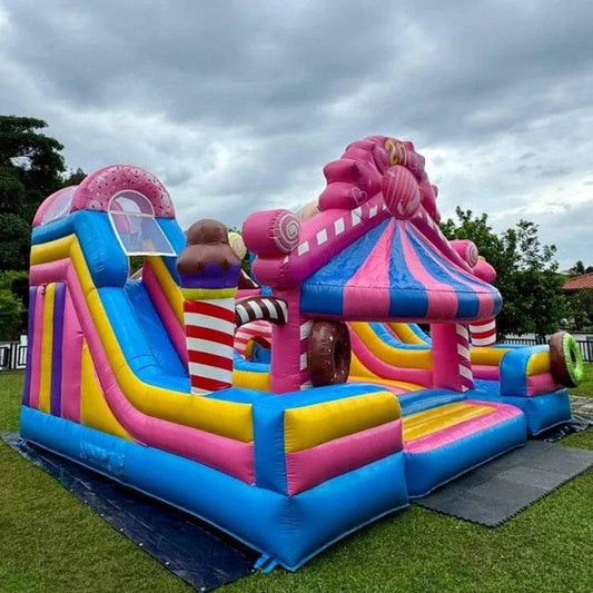Pink Candy Bouncy Slide Hot Sell Inflatable Slide Castle - ToylandEU
