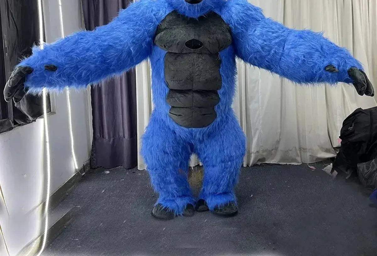 Pink Inflatable Gorilla Mascot Costume For Events No Battery - ToylandEU
