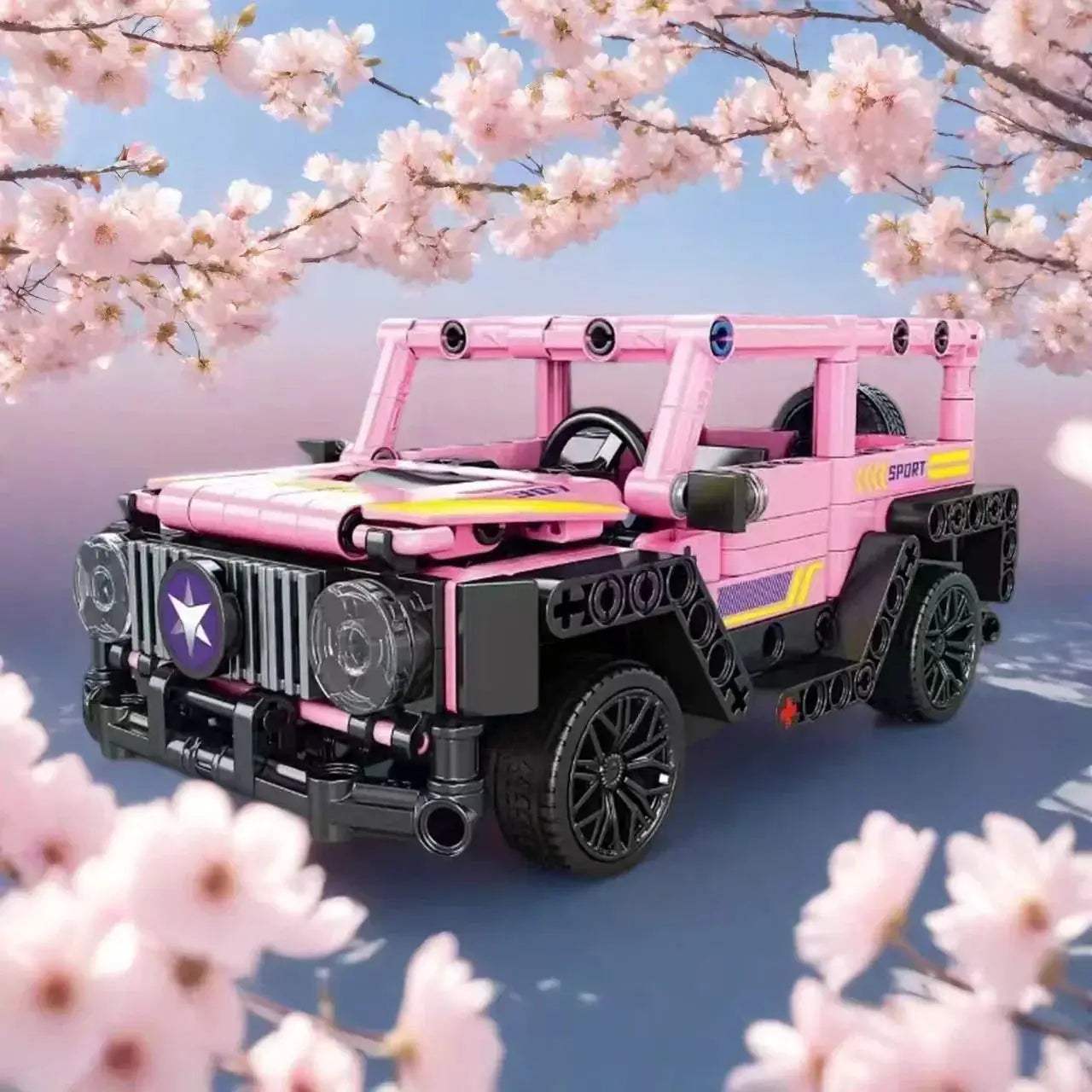 Pink Off Road Vehicle Building Blocks Kit Easy To Assemble - ToylandEU