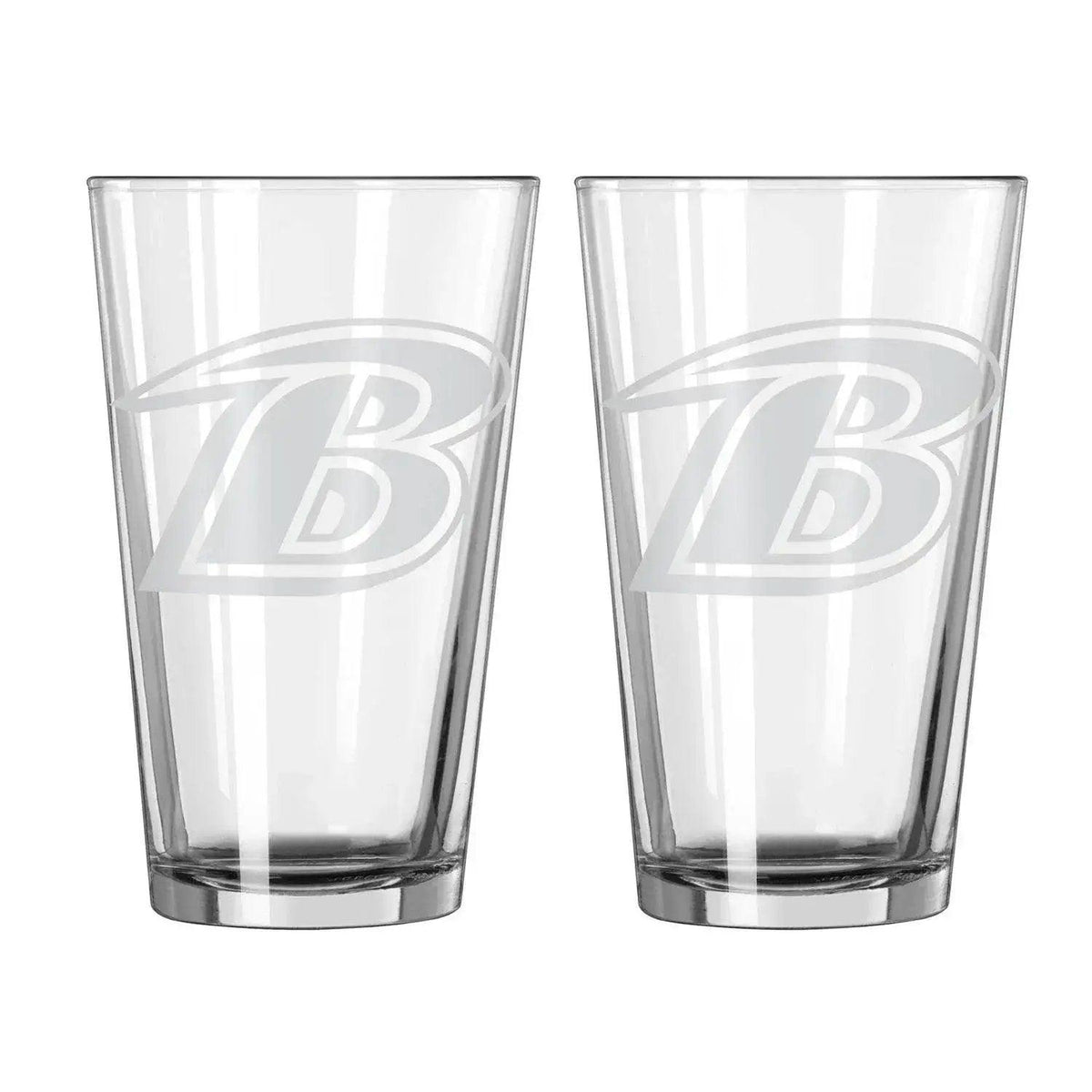 Baltimore Ravens Pint Glass Frost Design 2 Piece Set - ToylandEU™