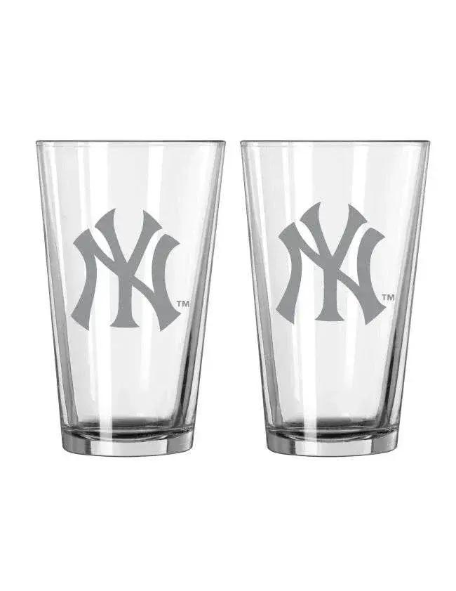 New York Yankees Frost Design Pint Glass Set 2 Piece - ToylandEU™