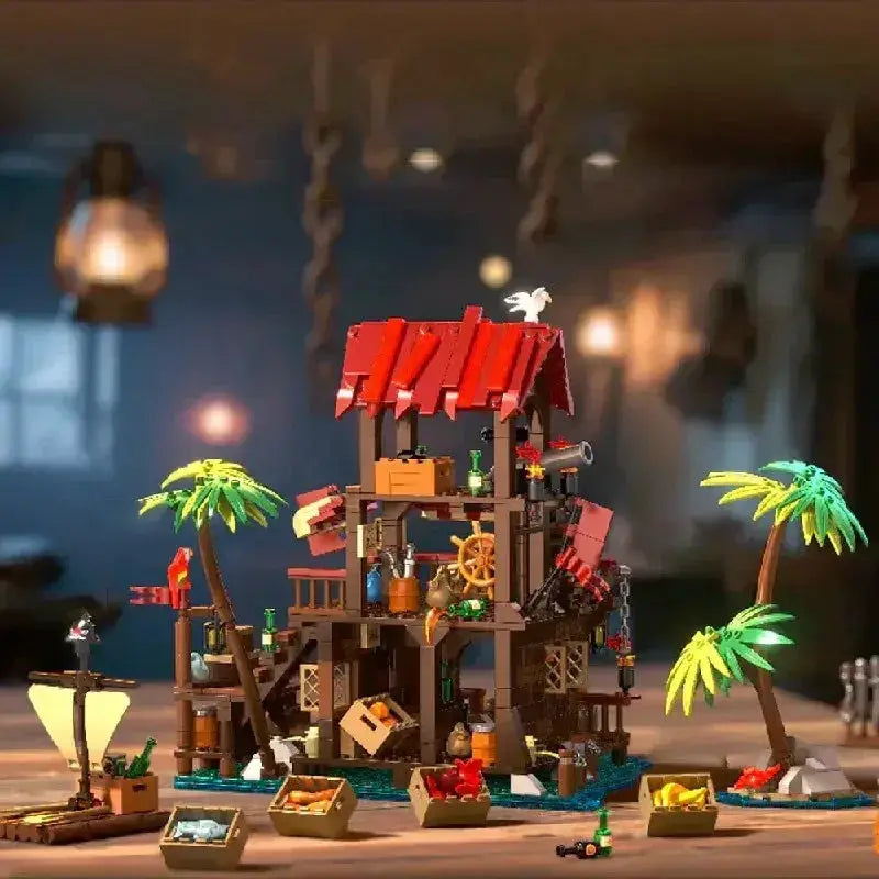 Pirate Dock Building Blocks Set For Kids LEGO Compatible - ToylandEU