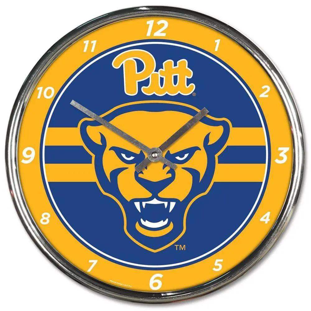 Pittsburgh Panthers Round Chrome Wall Clock 12 Inch - ToylandEU™