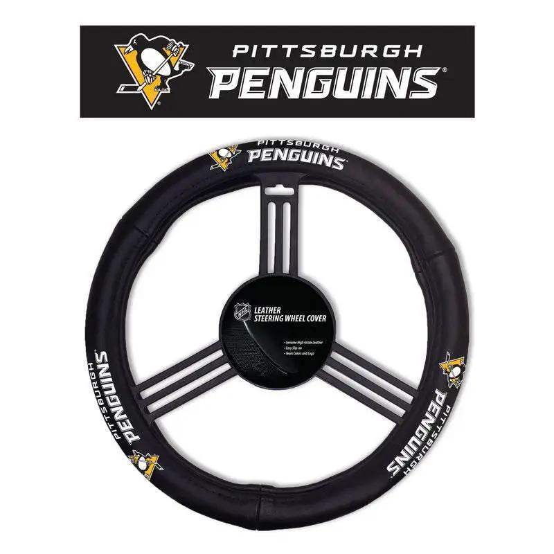 Pittsburgh Penguins Leather Steering Wheel Cover Licensed - ToylandEU™