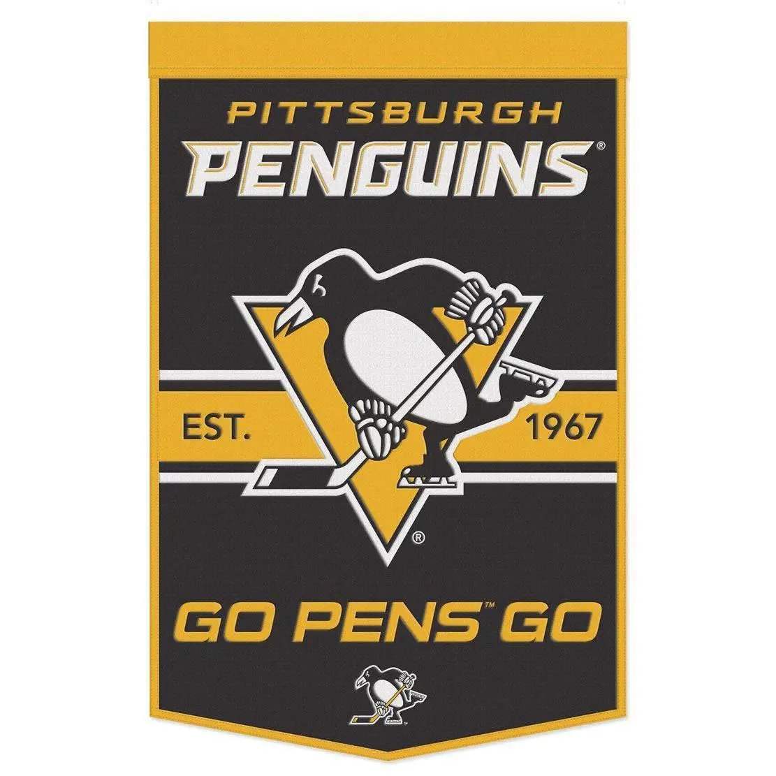 Pittsburgh Penguins Wool Banner 24x38 Dynasty Slogan Design - ToylandEU™
