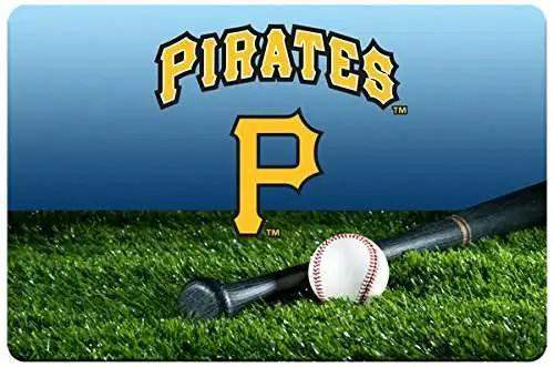 Pittsburgh Pirates Pet Bowl Mat Team Color Baseball Large - ToylandEU™