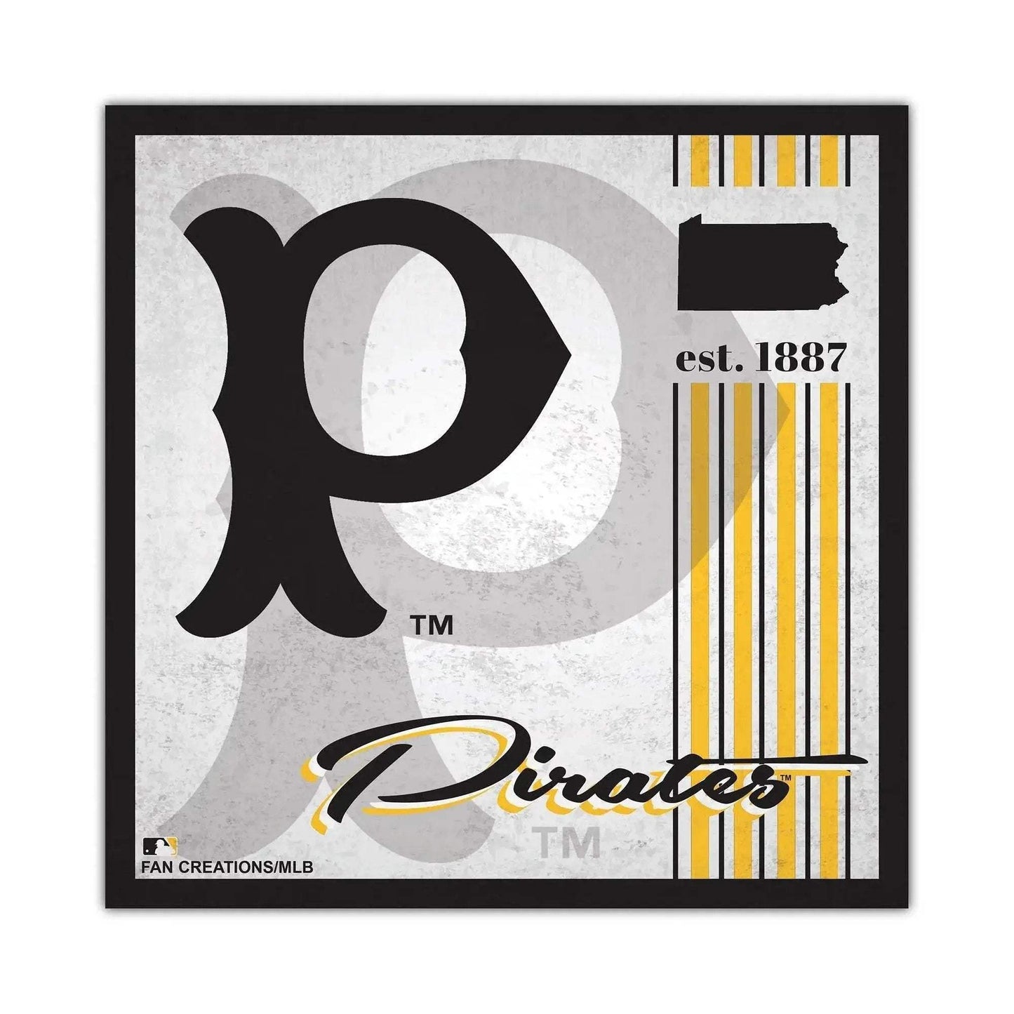 Pittsburgh Pirates Wood Sign 10x10 Album Design Decor - ToylandEU™
