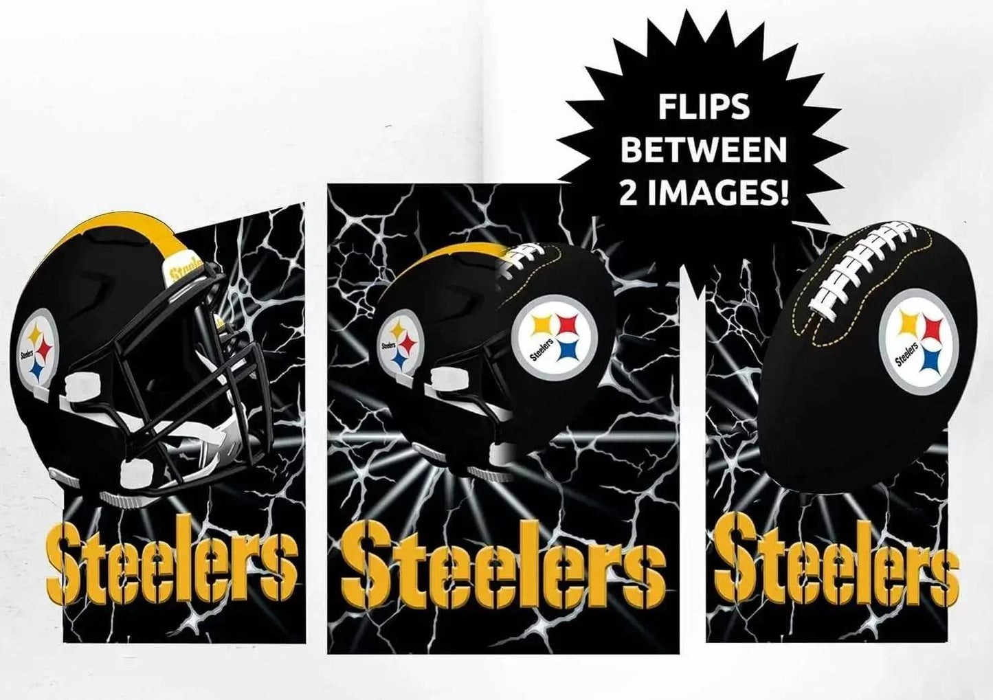 Pittsburgh Steelers 3D Art Print 12x16 Lightning Flip - ToylandEU™