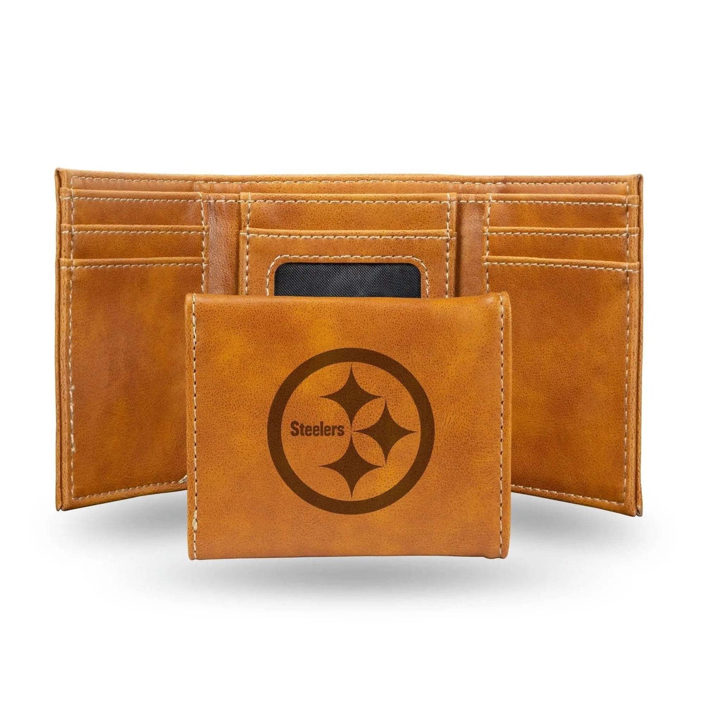 Pittsburgh Steelers Leather Trifold Wallet Laser Engraved - ToylandEU™
