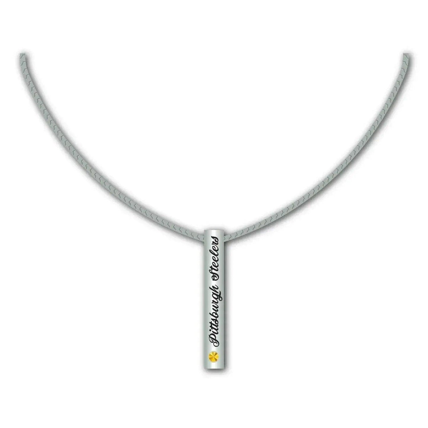 Pittsburgh Steelers Necklace Silver Bar Pendant Jewelry - ToylandEU™