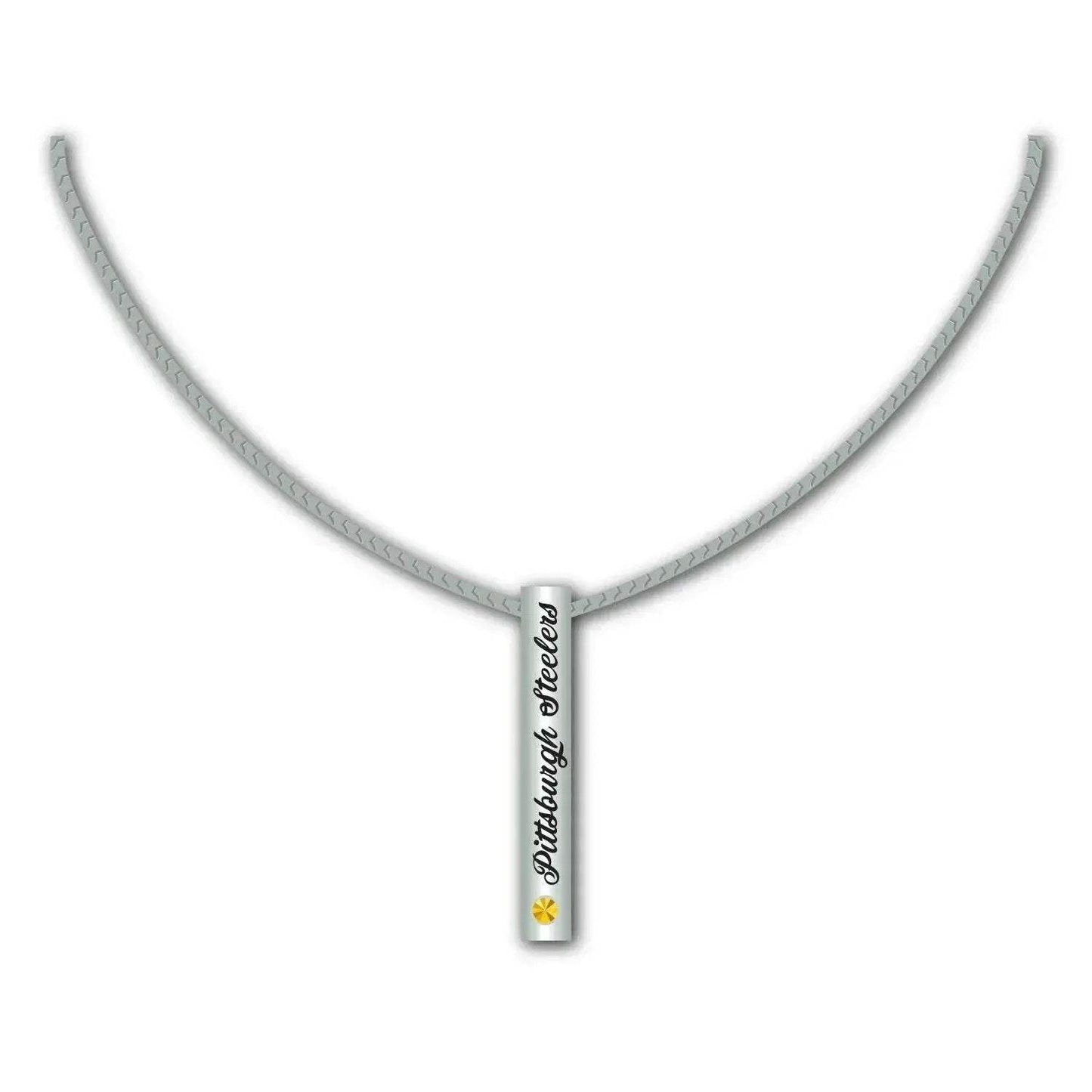 Pittsburgh Steelers Necklace Silver Bar Pendant Jewelry - ToylandEU™