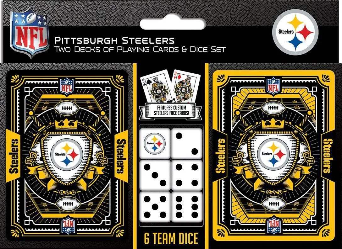 Pittsburgh Steelers Playing Cards and Dice Set NFL Two Pack - ToylandEU™