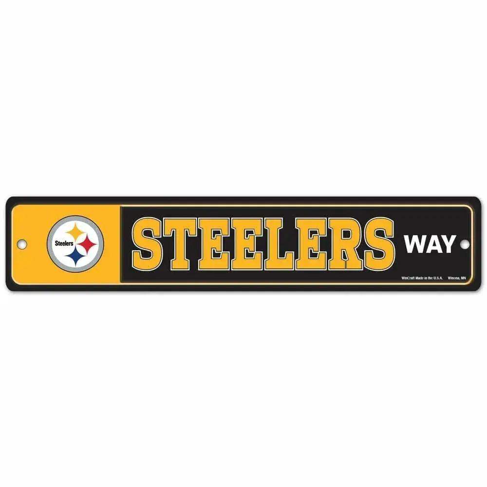 Pittsburgh Steelers Street Sign Plastic 3.75x19 Durable - ToylandEU™