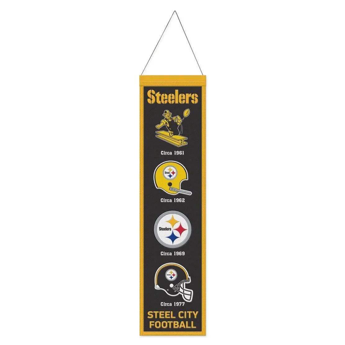 Pittsburgh Steelers Wool Banner 8x32 Heritage Evolution - ToylandEU™