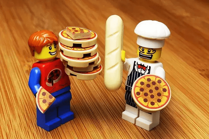Pizza Pack made using LEGO parts - B3 Customs - ToylandEU