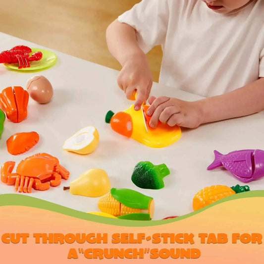Play Food Set For Kids Kitchen Toys Color Sorting Fun - ToylandEU™