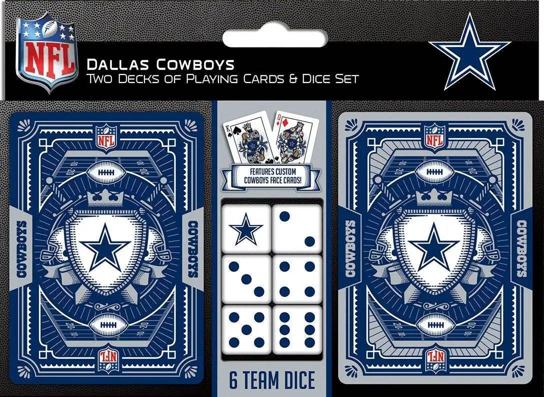 Dallas Cowboys Playing Cards And Dice Set With Team Logo - ToylandEU™