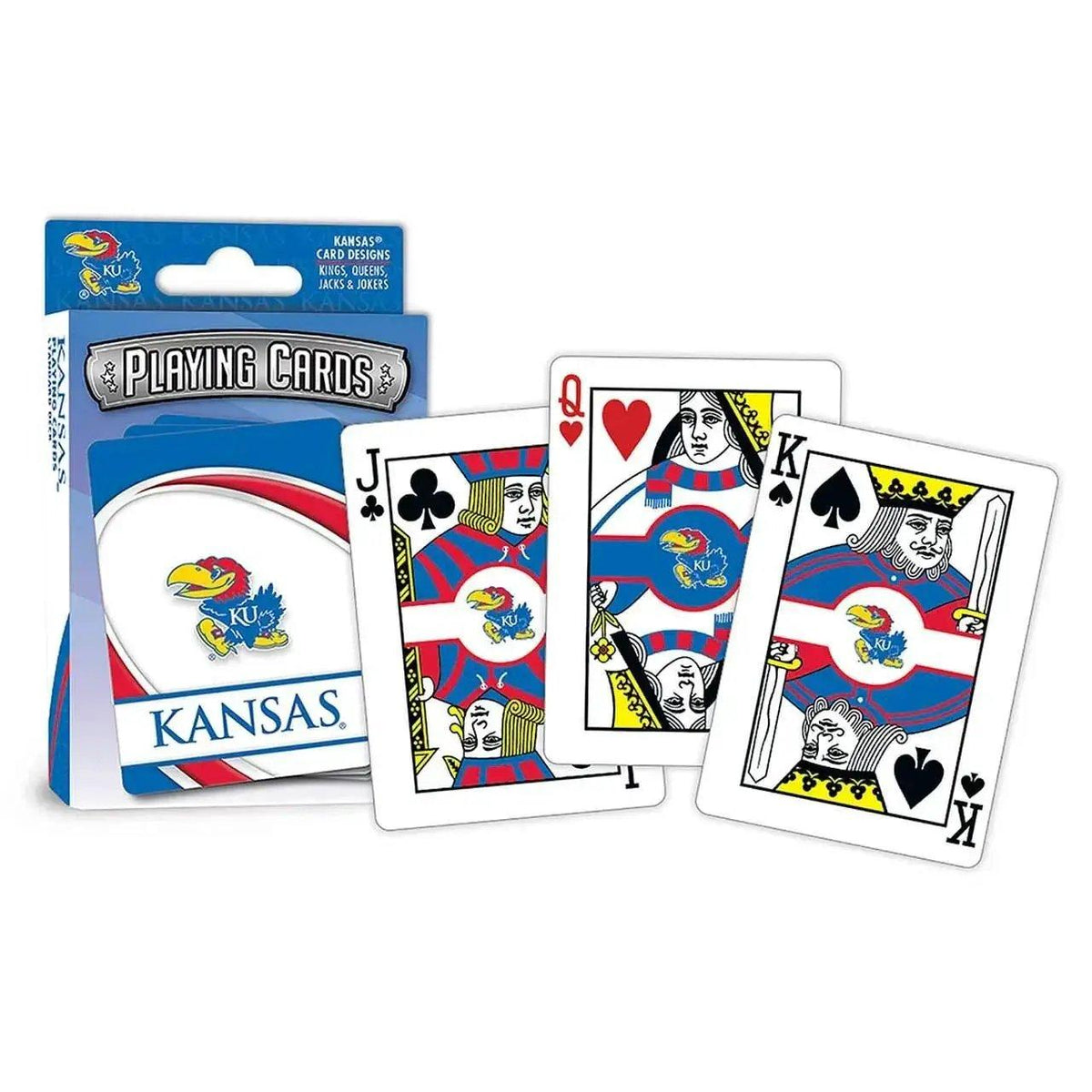 Kansas Jayhawks Logo Playing Cards 54 Card Deck With Jokers - ToylandEU™