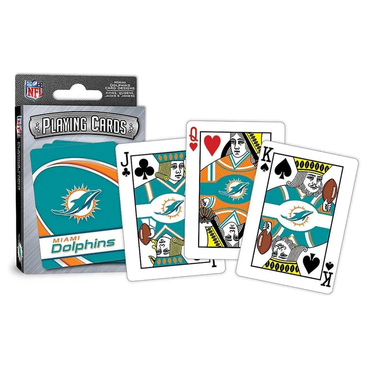 Miami Dolphins Playing Cards With Team Designs And Jokers - ToylandEU™