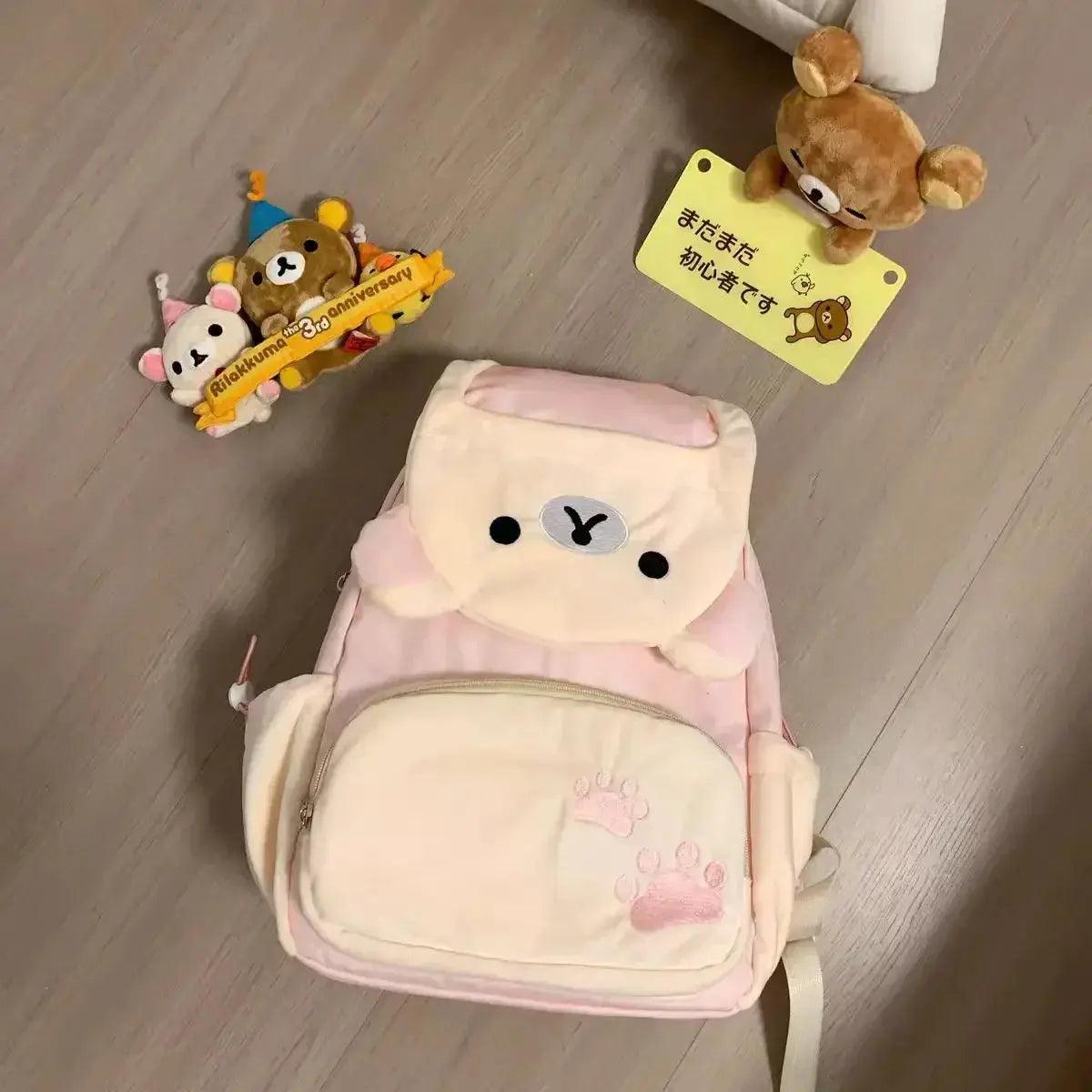 Rilakkuma Plush Backpack Large Capacity Kawaii Bag - ToylandEU™