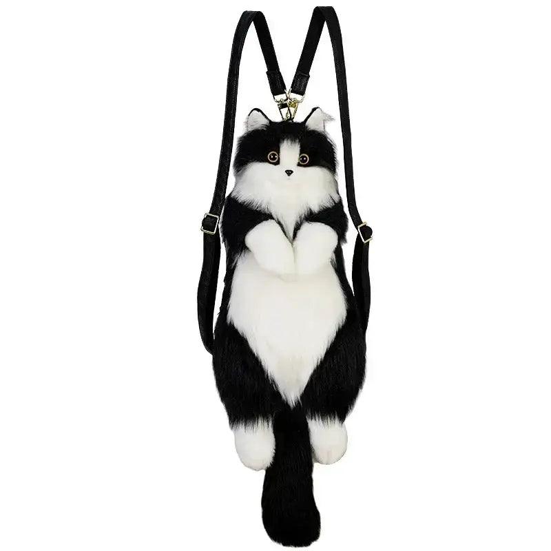 Plush Kitten Backpack Tuxedo Design Women | Zhejiang - ToylandEU™