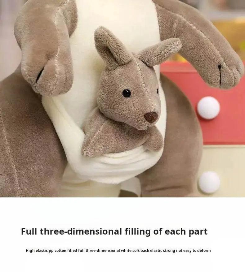 27/35/60cm Mother and Child Kangaroo Doll Simulation Plush Toy Handmade Cartoon Anime Pillow Cushion Home Decor - ToylandEU™