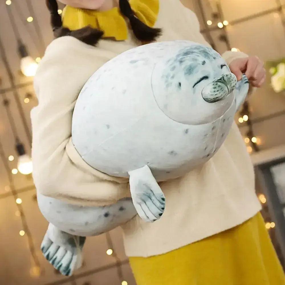 Chubby Blob Seal Pillow Plush Toy Ultra Soft Cuddle - ToylandEU™