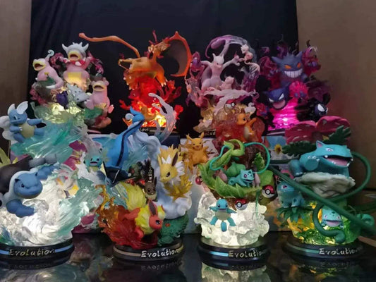 Pokemon Evolution LED Figures Lighted Statues - ToylandEU™